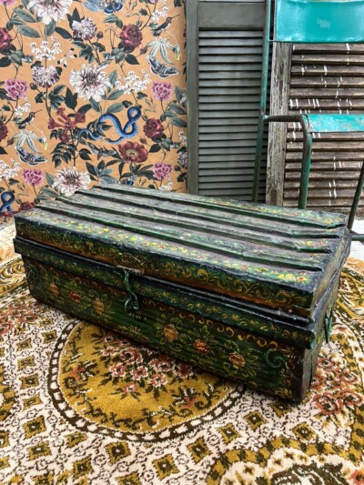 Boho Hindu India Green Flower Kist